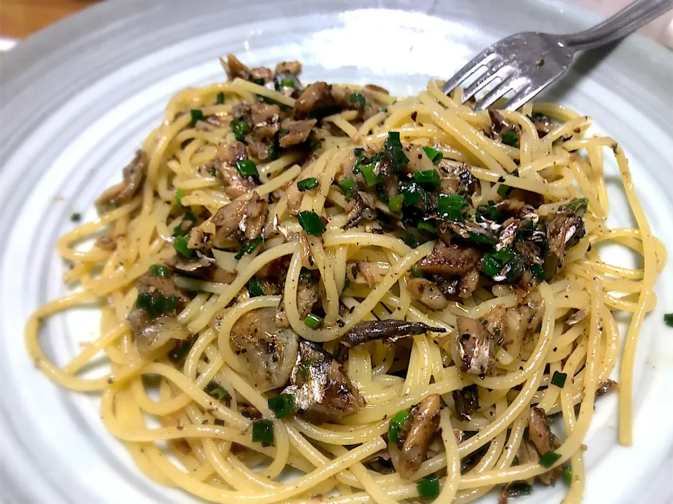 オイルサーディンのスパゲッティ🍝|buhizouさん