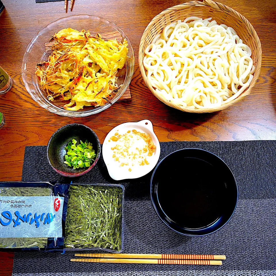 Snapdishの料理写真:かき揚げ天ザルうどん、|yakinasuさん