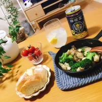 ベビーホタテとブロッコリーのアヒージョ|kanoさん