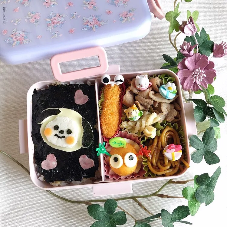 Snapdishの料理写真:5/13❤︎娘のお昼休みお弁当❤︎ BABY CHIMMYのり弁☺️🌸|Makinsさん