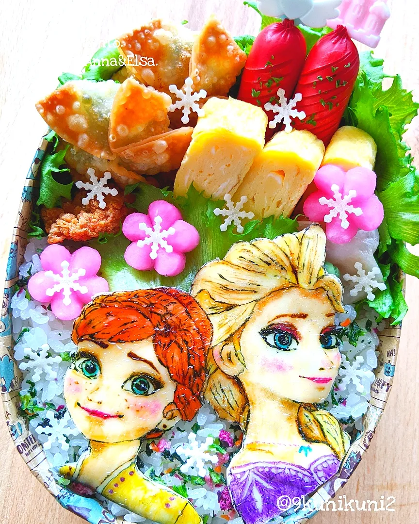 Snapdishの料理写真:アナ雪弁当|くぅちゃんさん