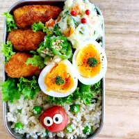 Snapdishの料理写真:玄米豆ご飯弁当