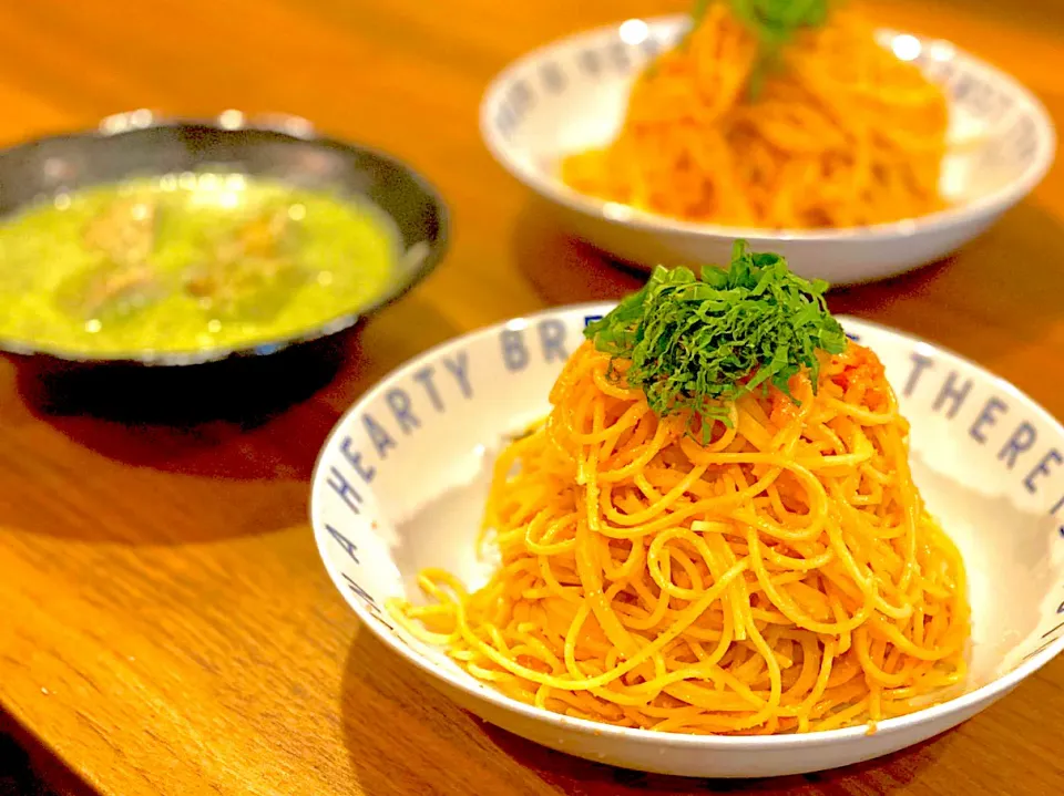 明太子パスタ|ふくすけ食堂さん