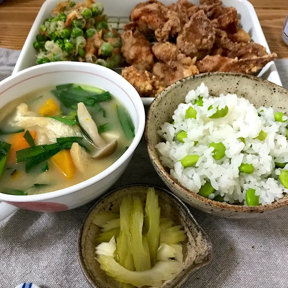 冷凍庫整理,冷凍枝豆で混ぜご飯|Megurianさん