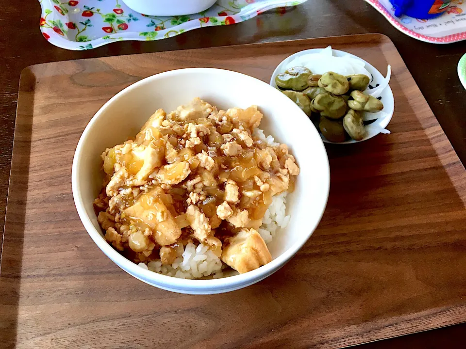 厚揚げそぼろあんかけ丼|みよさん