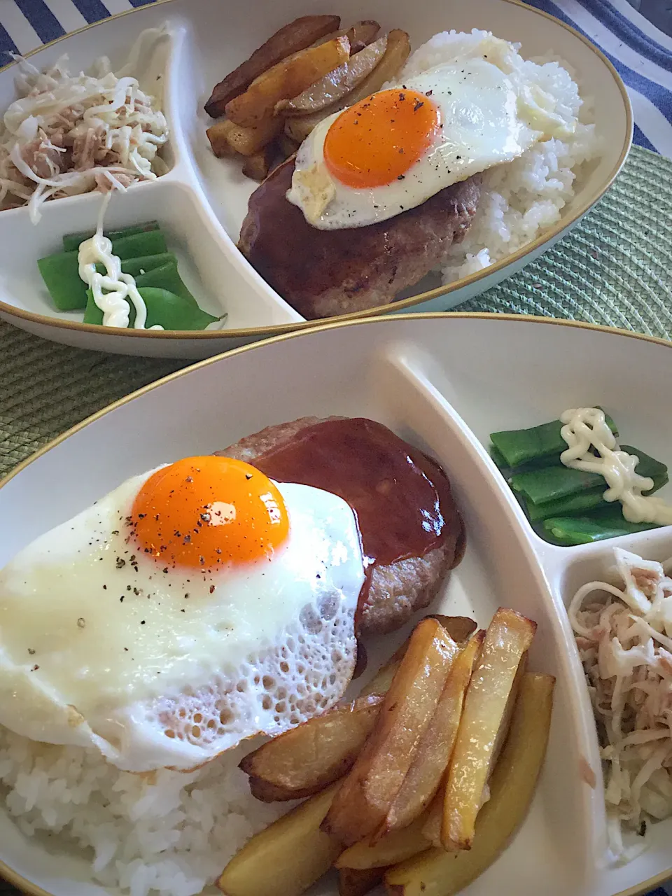 Snapdishの料理写真:在宅ランチ　またワンプレート　ハンバーグプレート|yukoさん