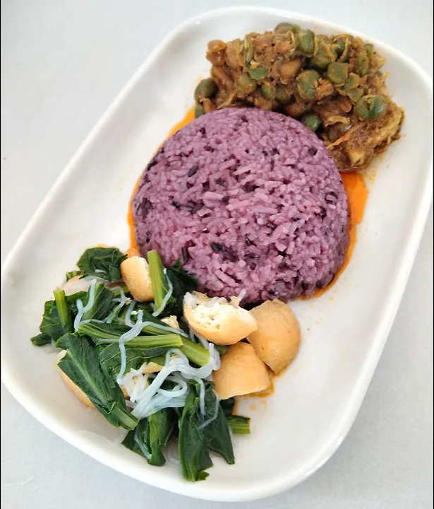 Purple rice with Chicken Rendang & Vege|Harlina  (Malaysia)さん