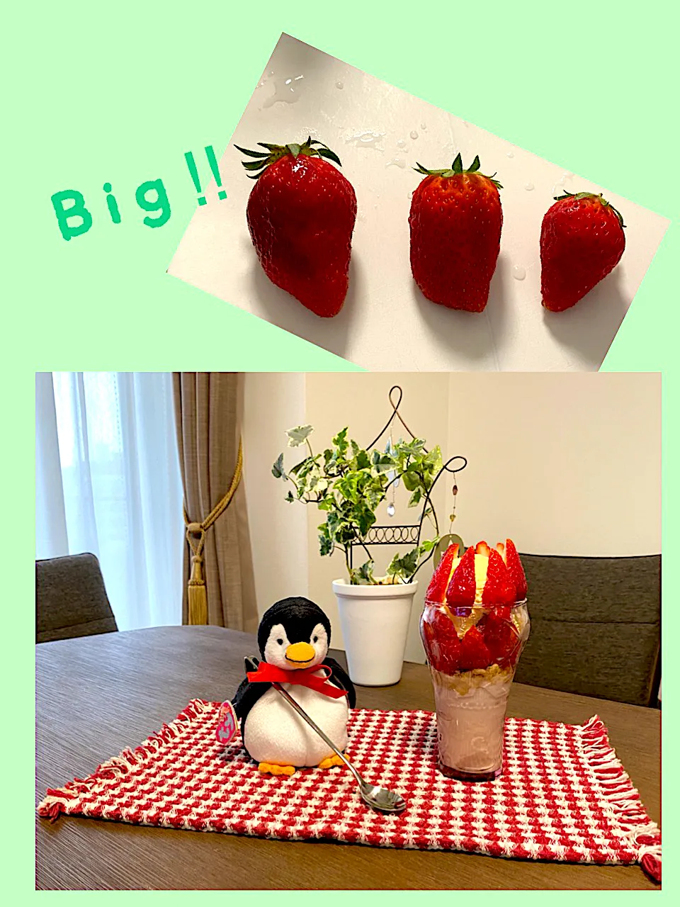 Snapdishの料理写真:Bigいちごのパフェ🍓|pentarouさん