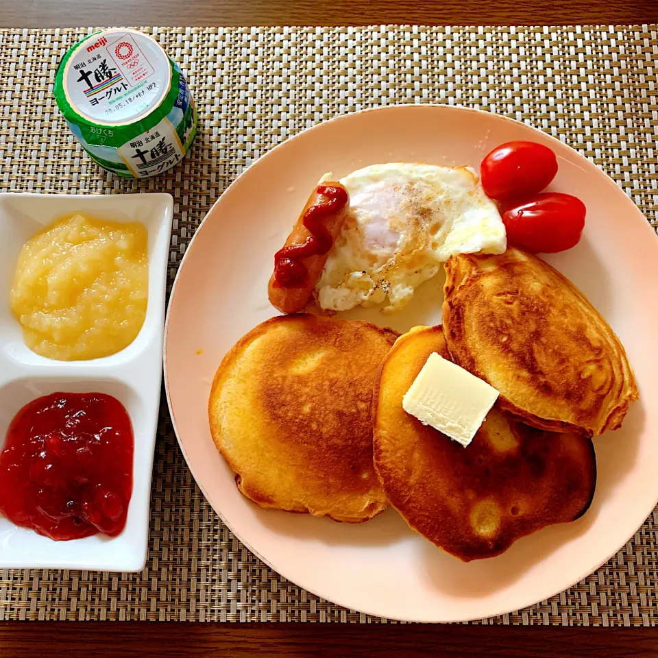 Snapdishの料理写真:手作りパンケーキワンプレート🥞|Sakuraさん