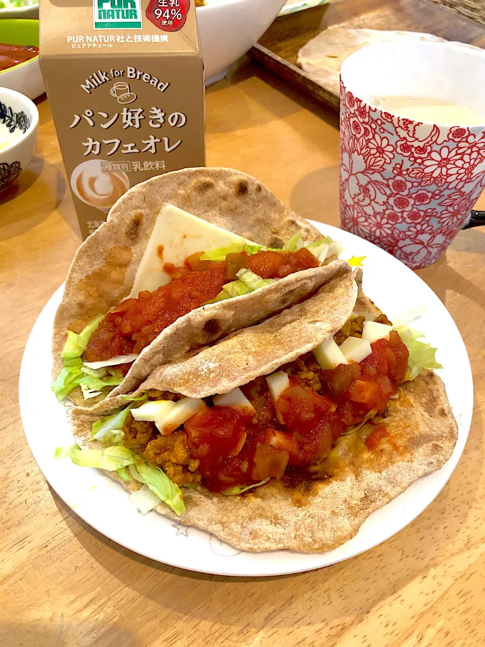 お昼はチャパティとカフェオレ|ゆーこ。さん