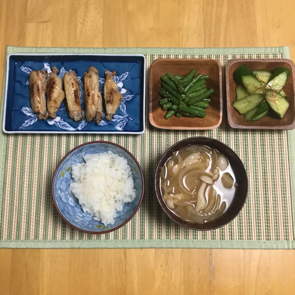 手羽先の塩レモン焼き定食|のんさん