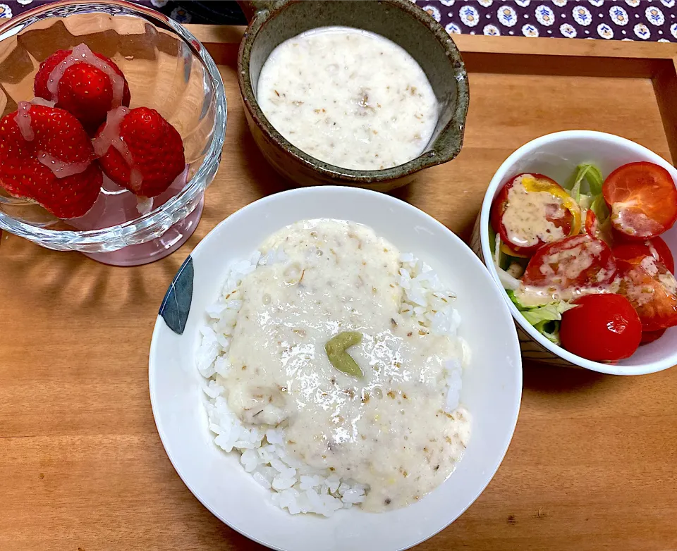 自然薯のトロロ麦ご飯|わこさん