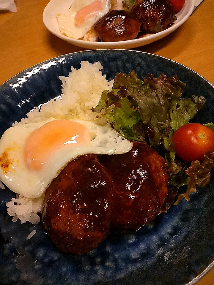 Snapdishの料理写真:ロコモコ丼(晩ご飯)|みどりさん