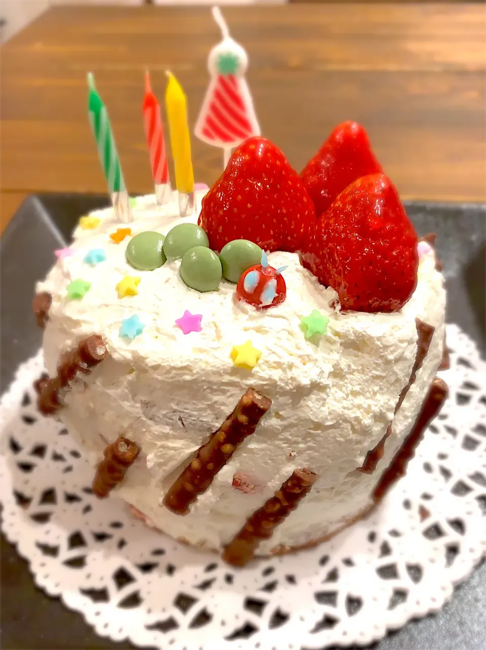 息子へ♡はらぺこあおむしケーキ|ぁかねまンさん