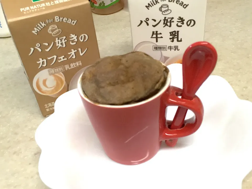 マグカップ蒸しパン　カフェ・オ・レ☺️|ミーさん