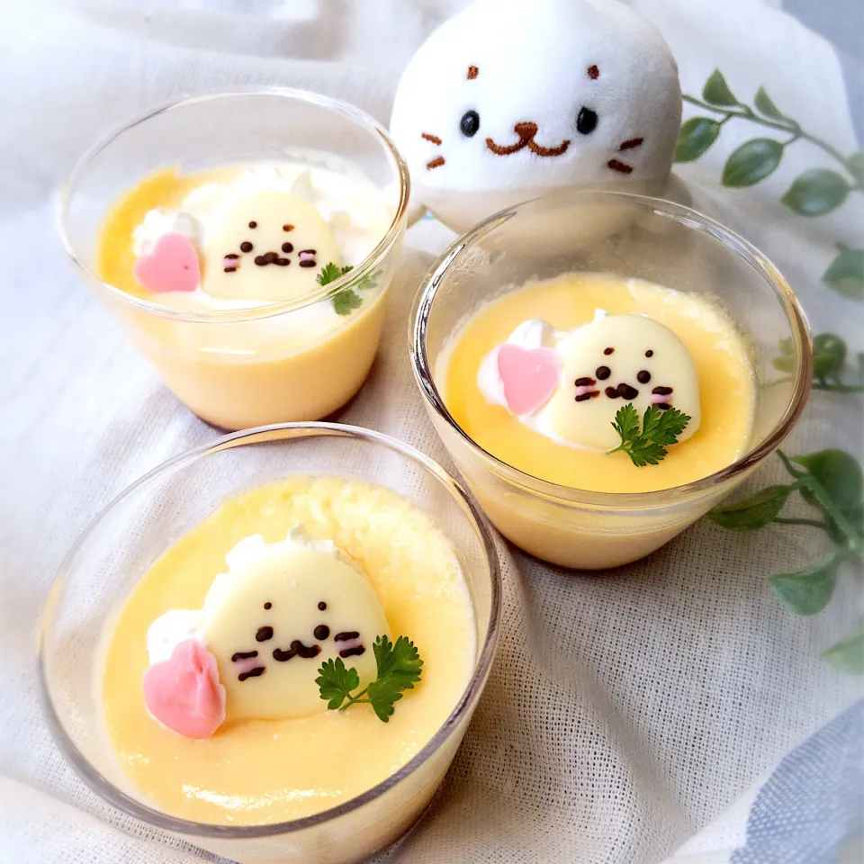 Snapdishの料理写真:むすめおやつ🌼
レンジでプリン🍮|hari-co ＊ はりこさん