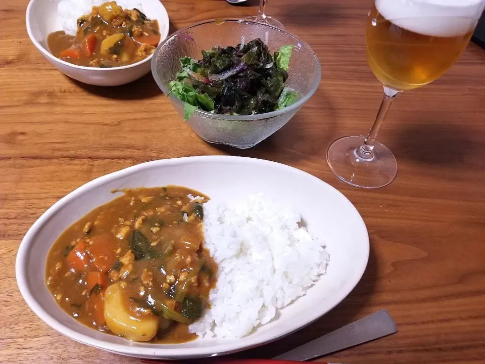 ほうれん草ととりの挽き肉入りカレー|misuzvさん