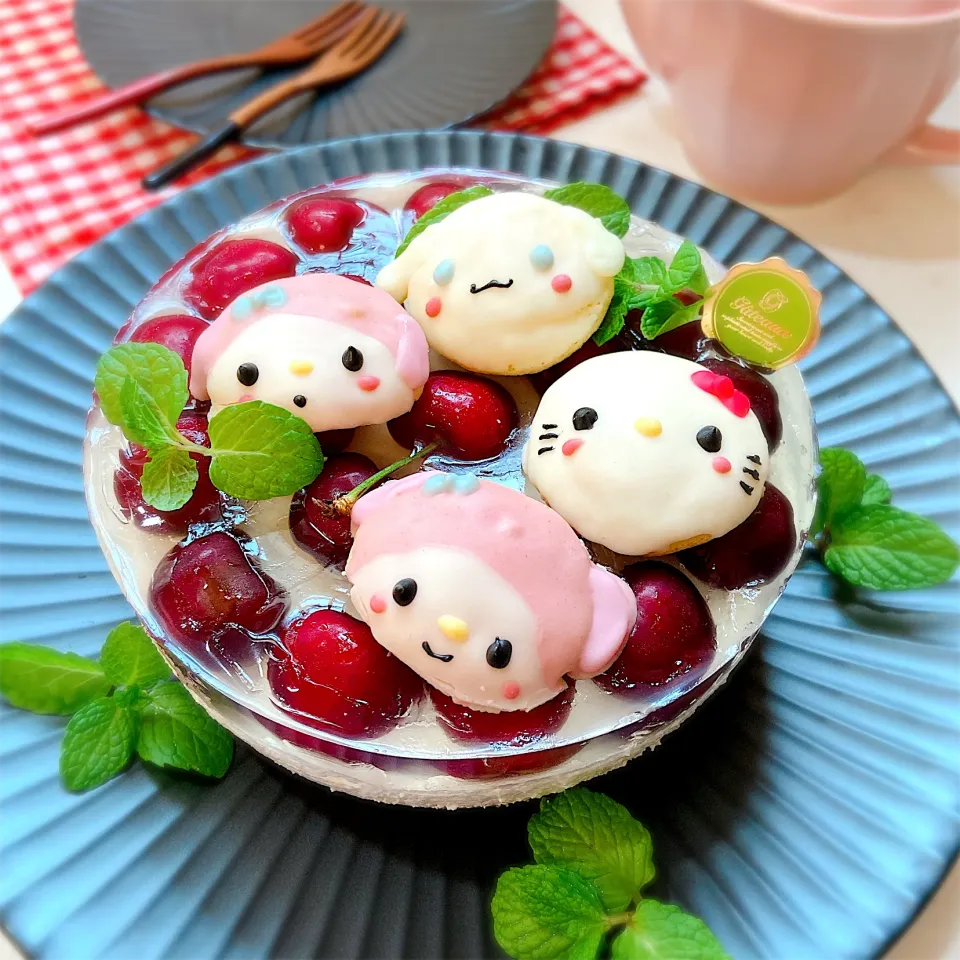 アメリカンチェリーのレアチーズケーキ|せいこさん