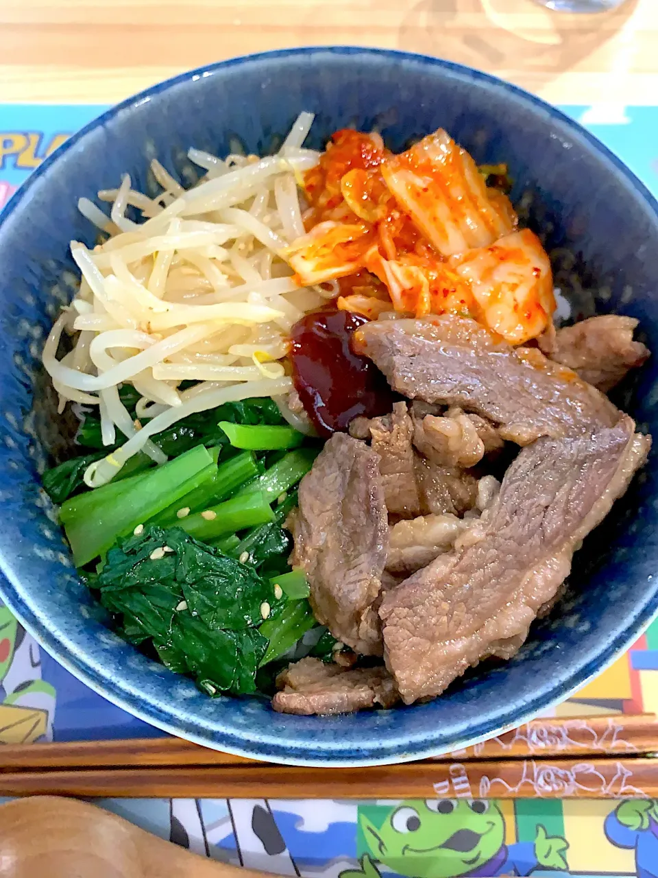 焼肉ナムル丼|ぺろたんさん