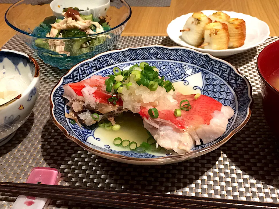 Snapdishの料理写真:金目鯛のおろし煮|Saori.Sさん