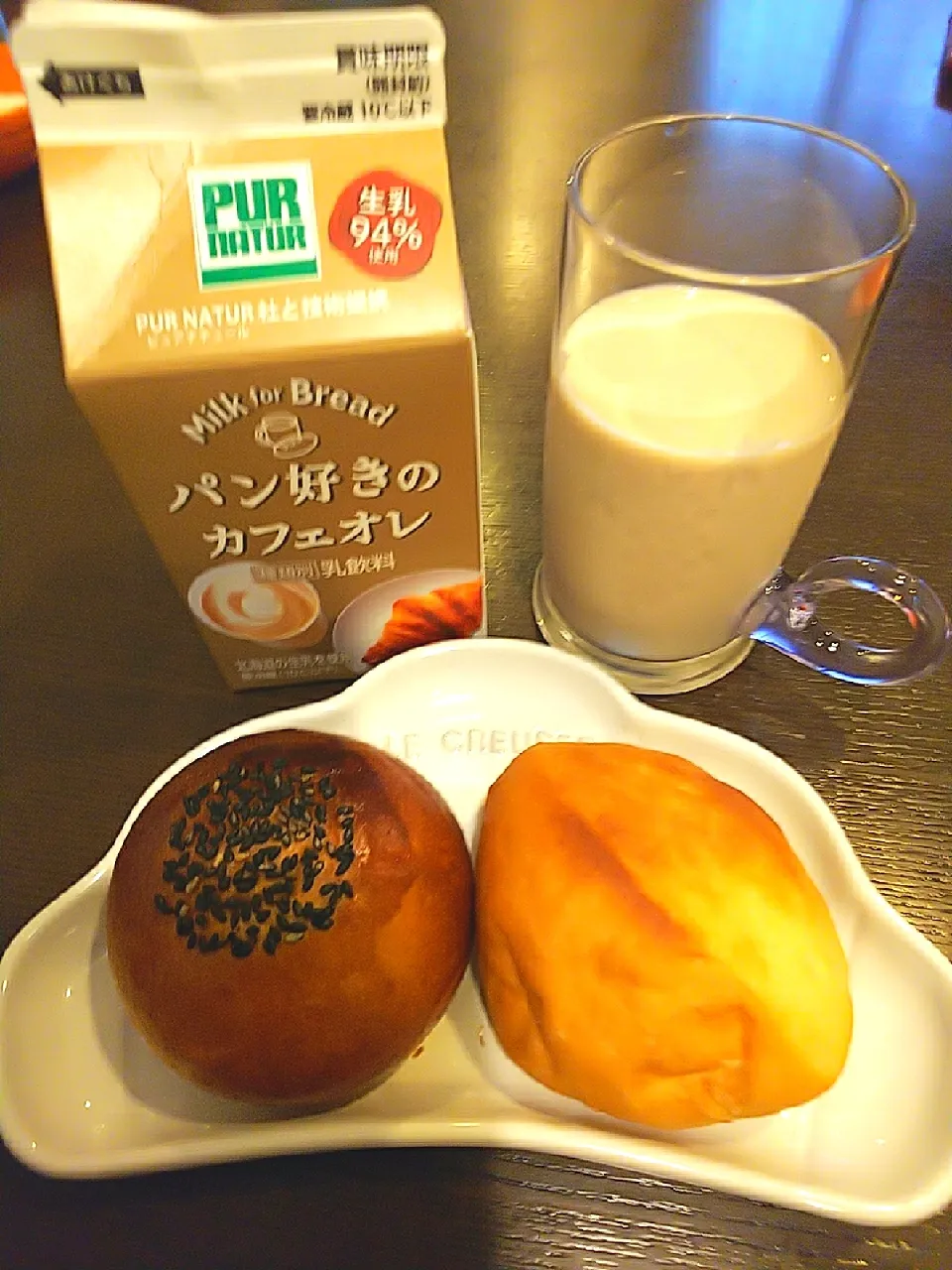 パン好きのカフェオレで朝食|Rieさん