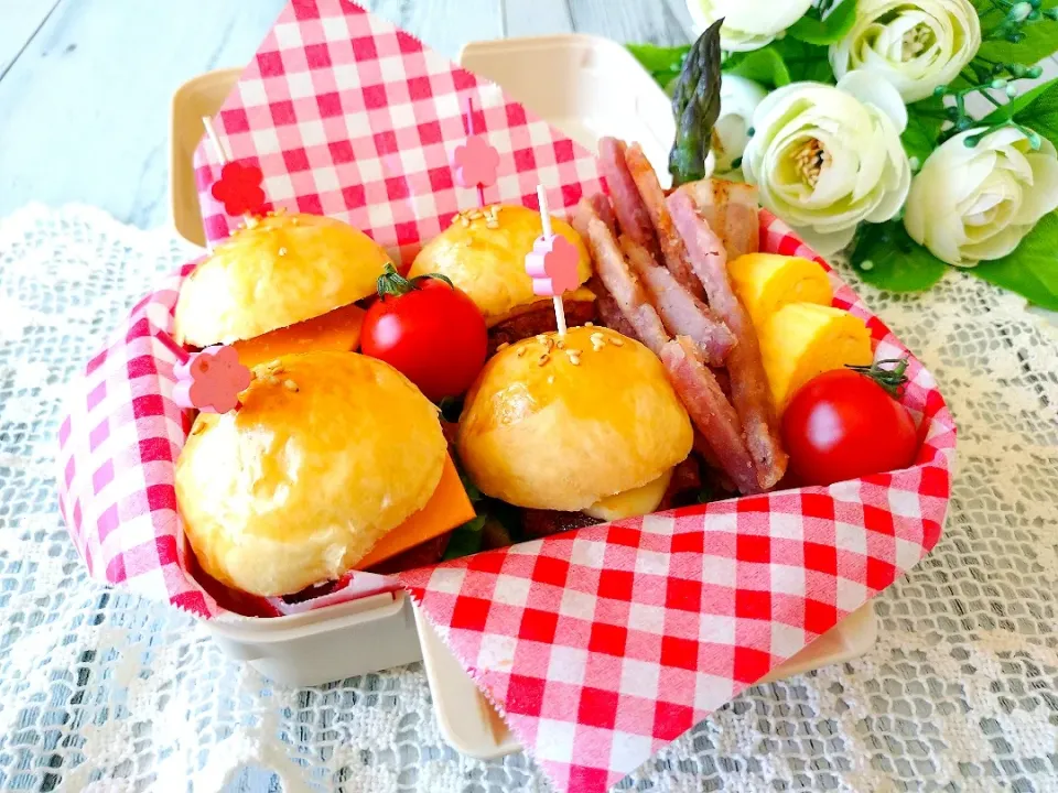 ミニハンバーガー弁当|よよちさん