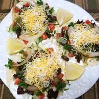 Snapdishの料理写真:Beef Tacos
#oniontomatoes
#cilantrolettuce
#cheesesourcream|headturner_nicoleさん