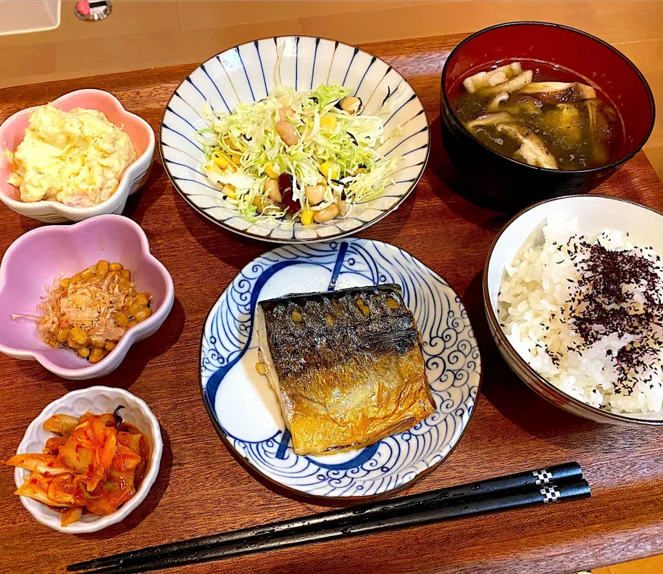 塩サバ定食☺️|かおちゃんさん