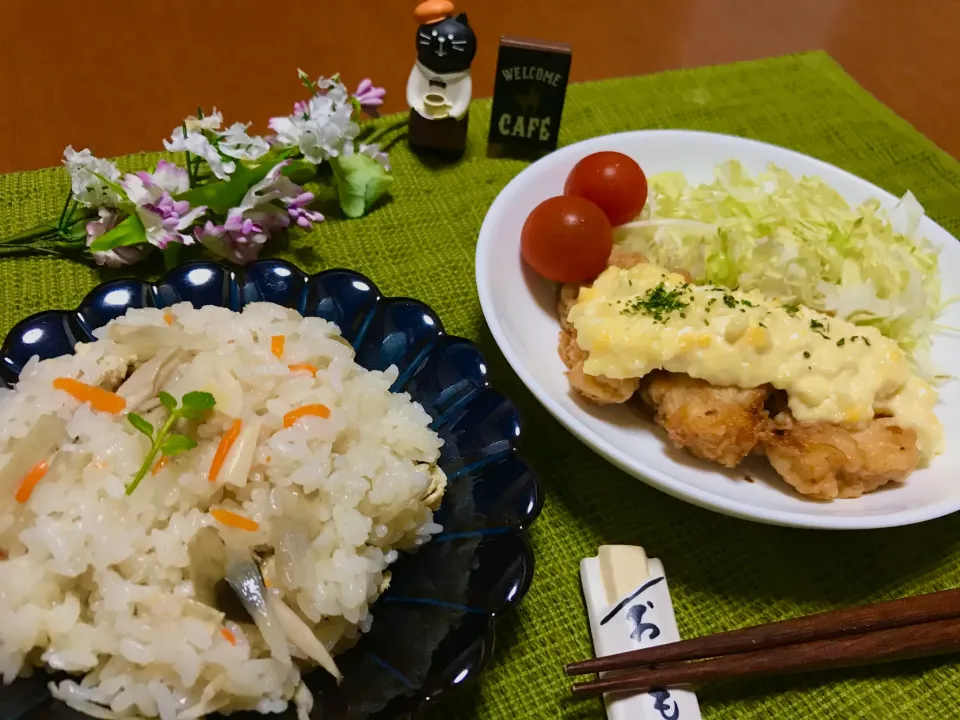 「チキン南蛮」と「炊き込みご飯」|バシュランさん