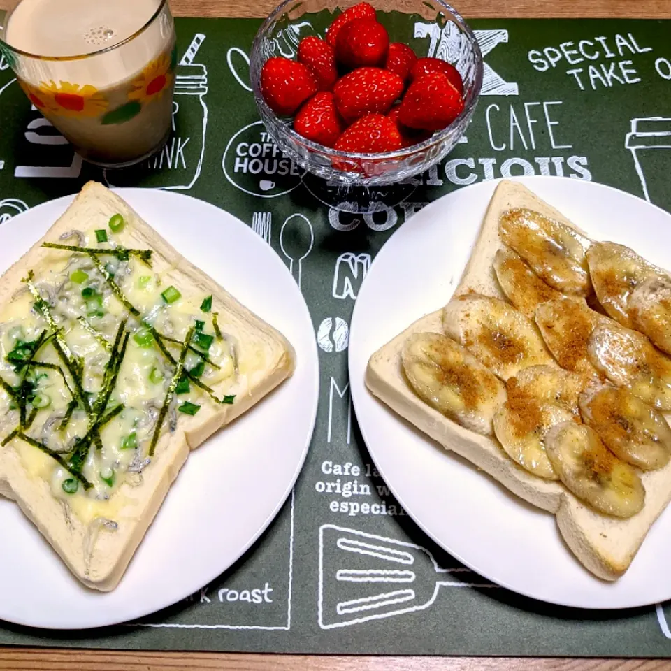 2020/05/19　あとさんの料理  ねぎじゃこチーズトースト|ちいたんさん