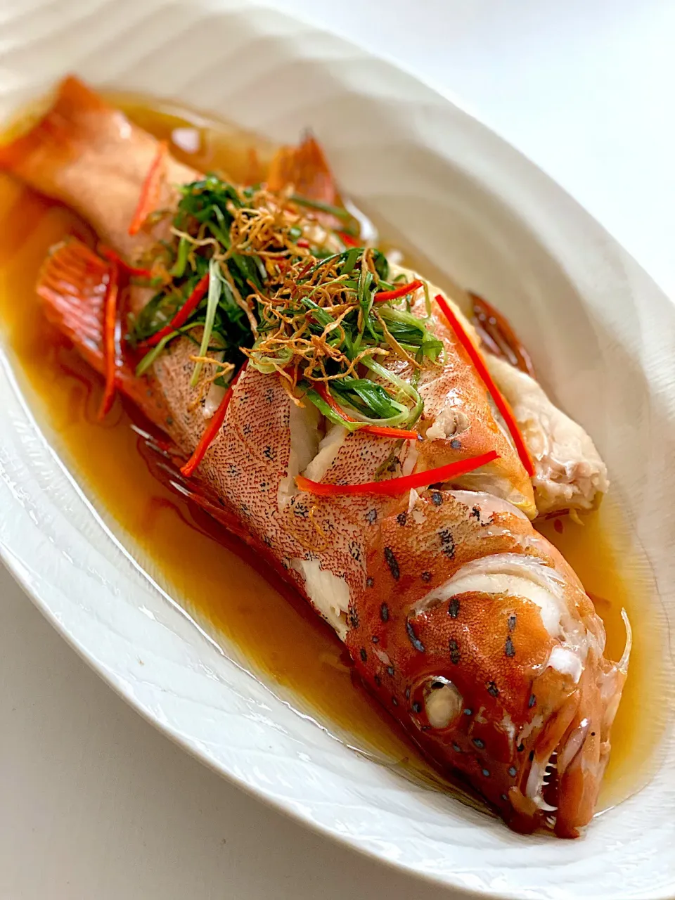 Steamed fish with soy sauce|12Dragonさん