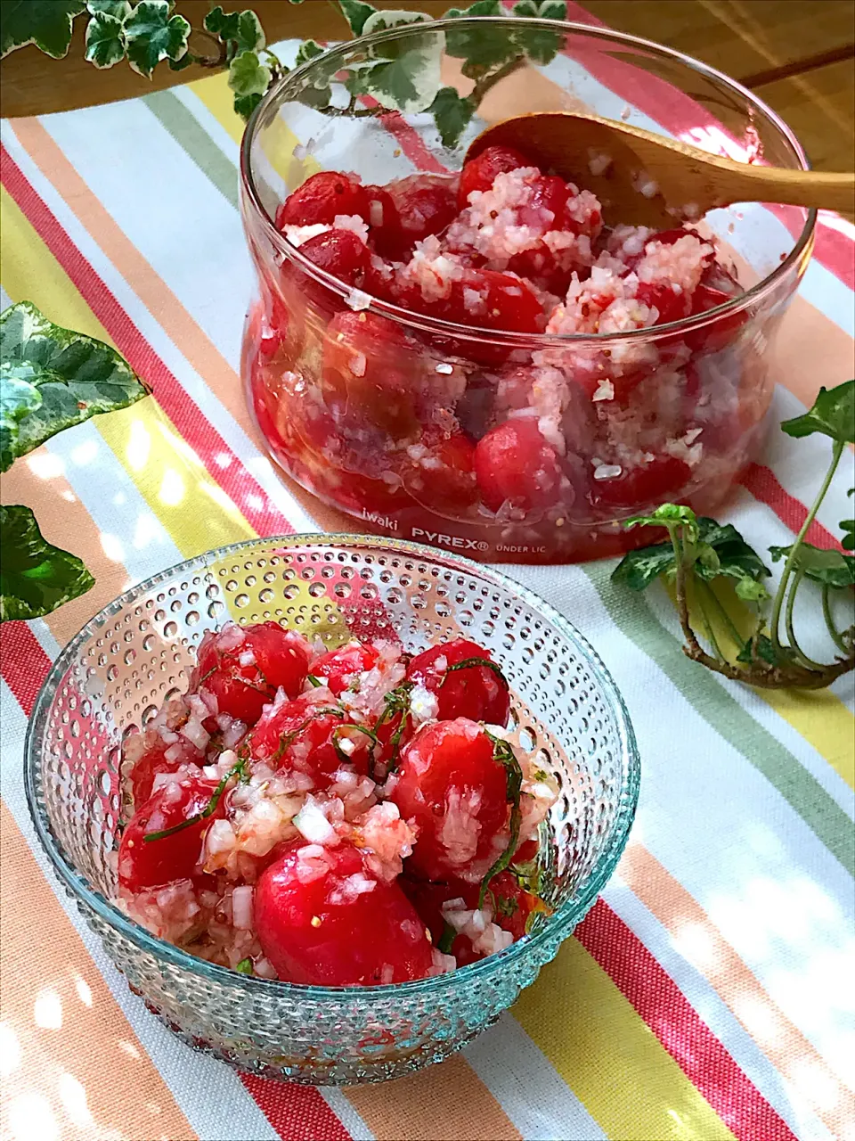 🍅プチトマト のハニーマスタード マリネ🍅新玉ねぎのみじん切り たっぷりでシャキシャキ歯触りも楽しい〜♬|Hollyさん