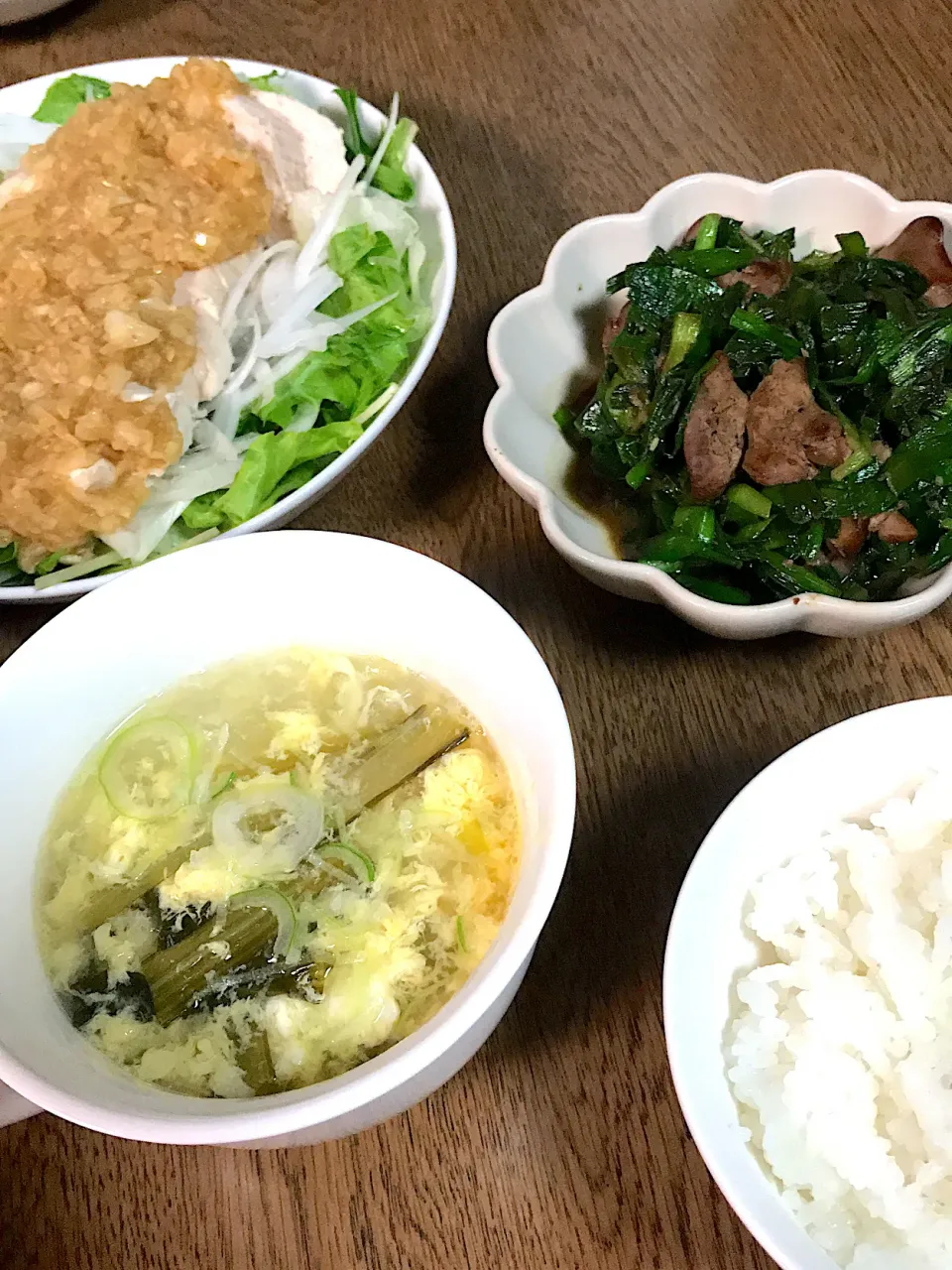 Snapdishの料理写真:#よだれ鳥
 #レバニラ
 #玉子スープ|𝕜𝕪𝟙𝟘𝟚𝟘𝟙𝟠さん