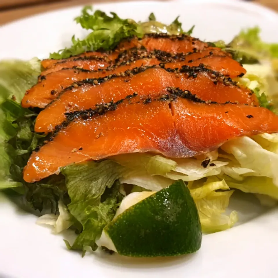 煙燻鮭魚沙拉🥬Smoke salmon salad 🍋
スモークサーモンサラダ🍽|Teresaさん