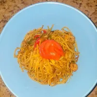 stir-fry chicken spaghetti|àbíké's_kitchenさん