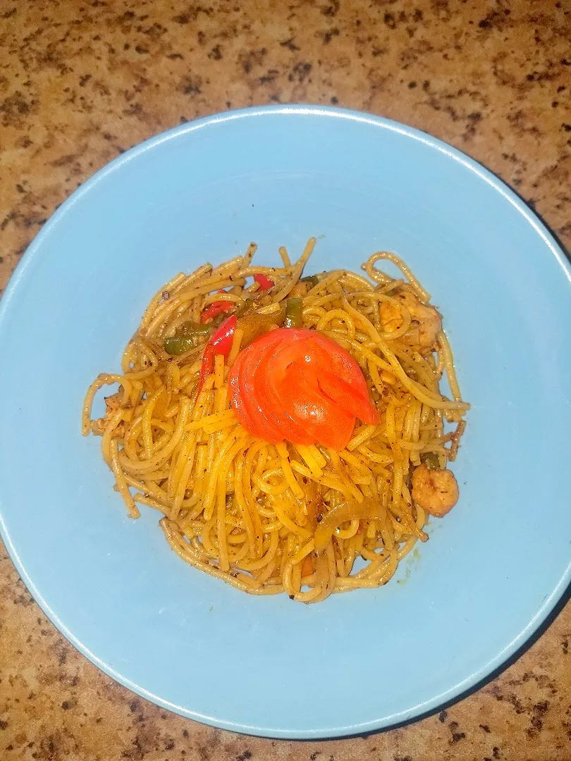 stir-fry chicken spaghetti|àbíké's_kitchenさん