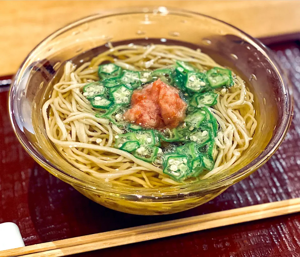 冷かけ梅おろし蕎麦|にゃあ（芸名）さん