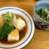 揚げ出し豆腐　サバのサラダ|は なさん