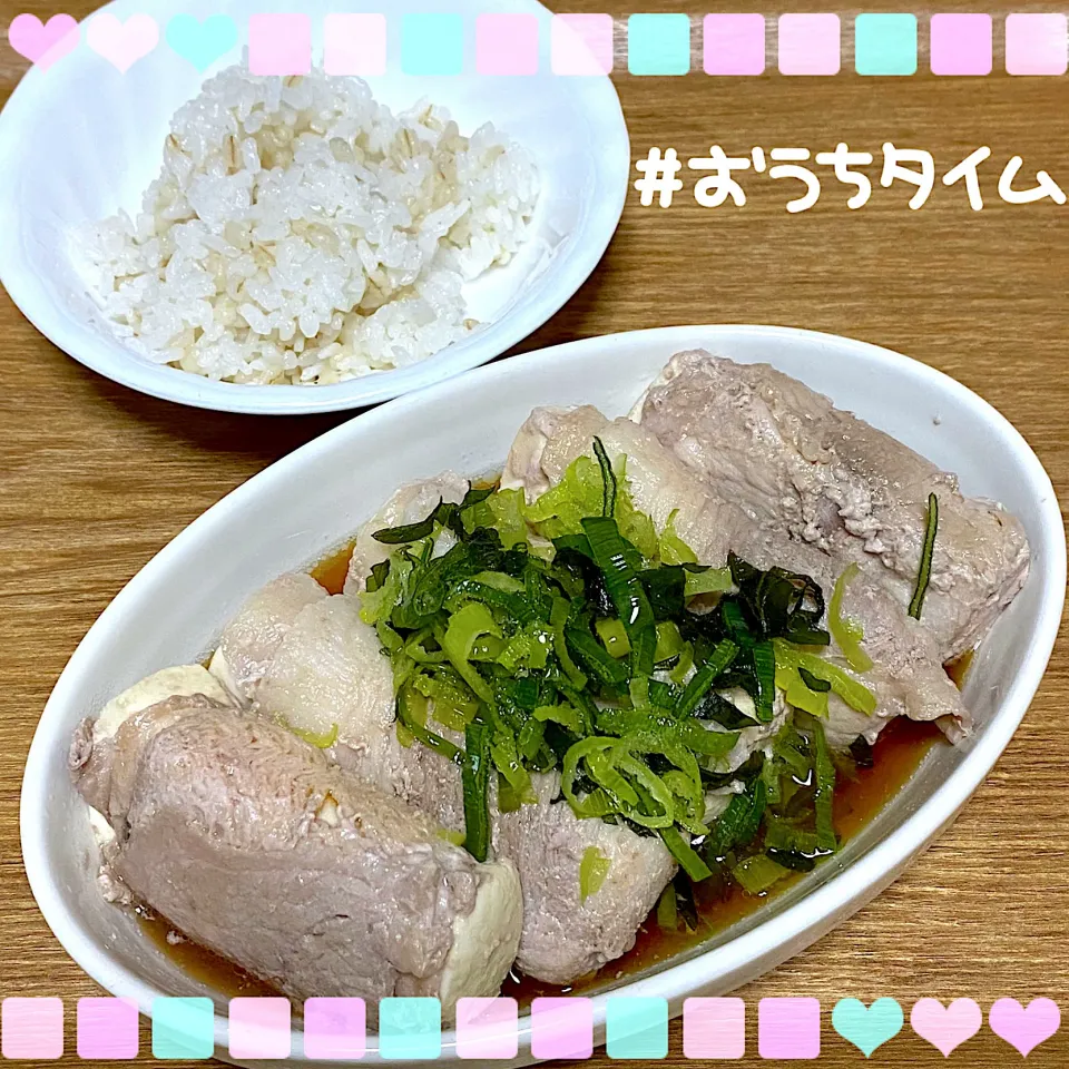 豆腐の豚肉巻き＆もち麦ご飯|☘️yumiko😘💕さん