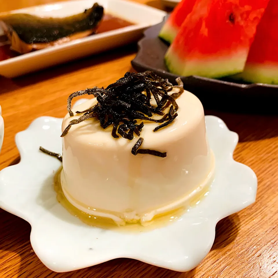 冷やっこの塩昆布胡麻油|いちごさん
