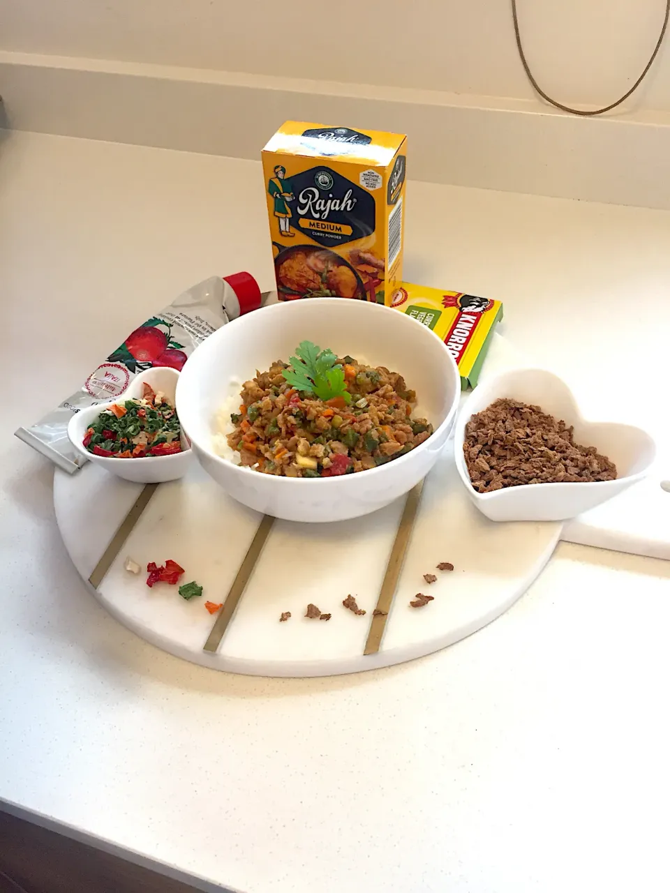 Soya mince with dehydrated vegetables|noksさん