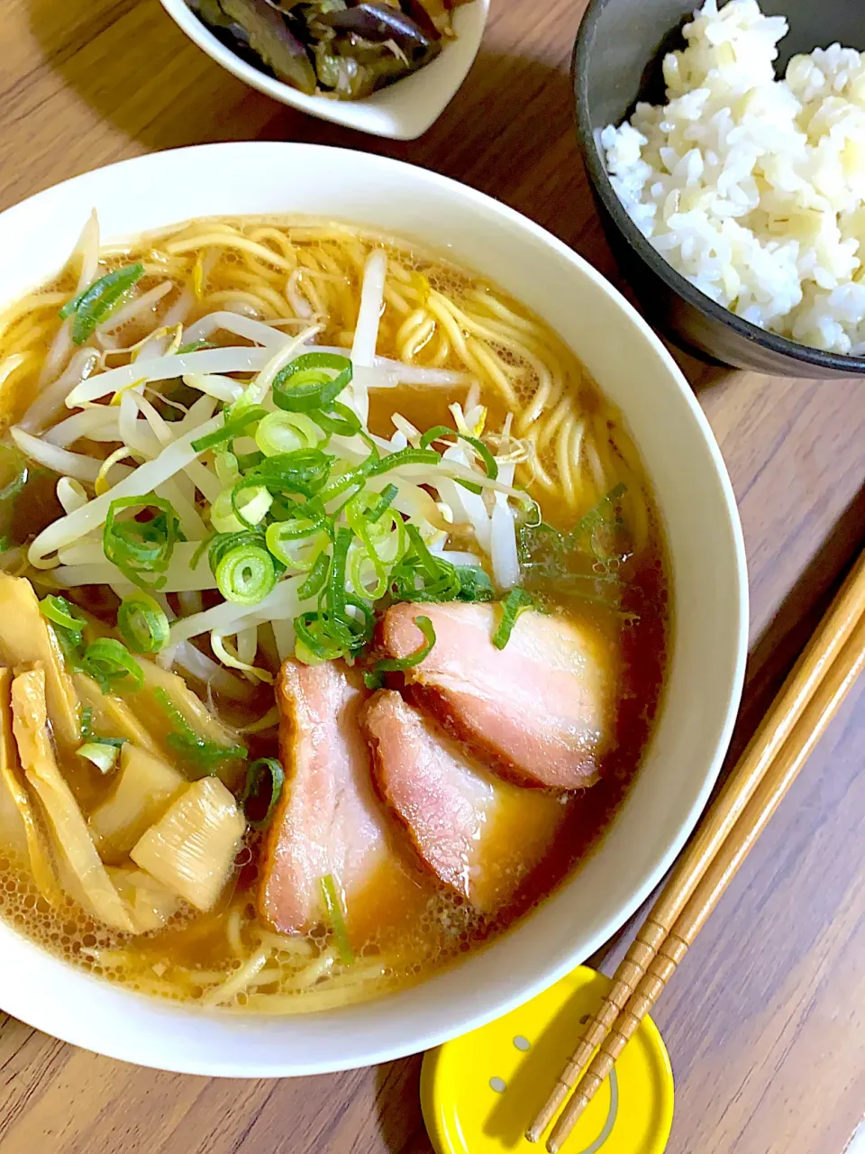 糖質0麺の醤油ラーメン＆マンナンもち麦ごはん|tokkoさん