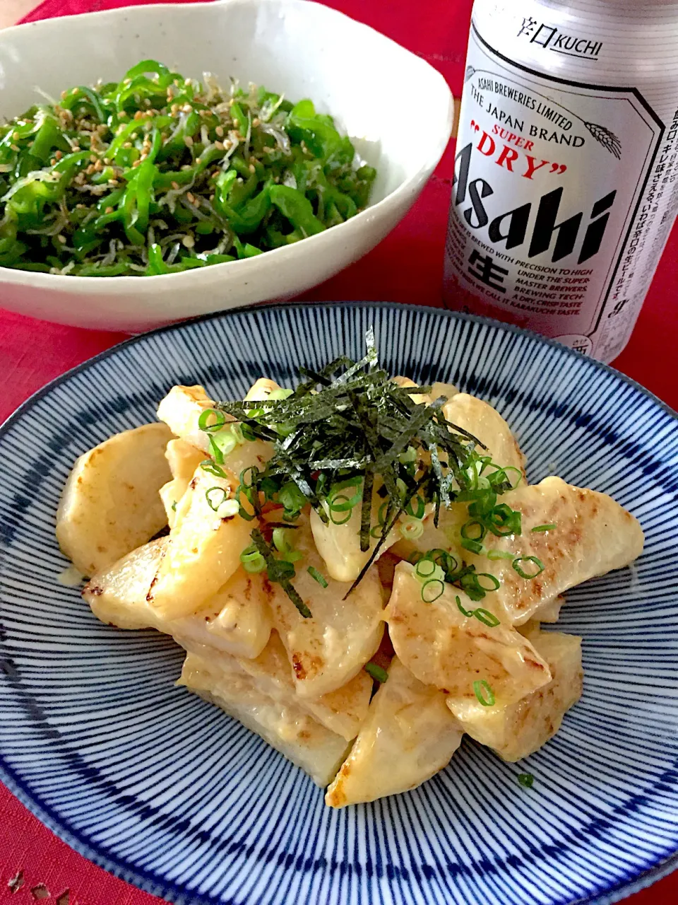 焼き長芋のわさびマヨ和え🍀|おかちさん