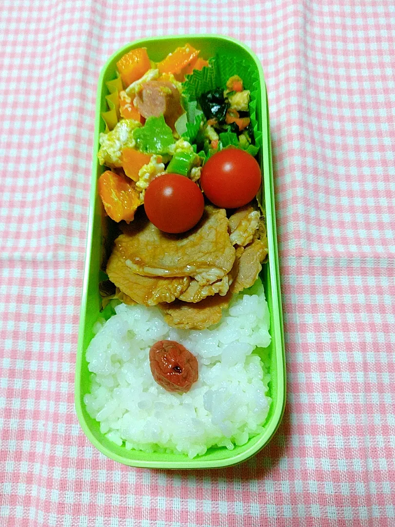 豚肉の味噌漬けとパプリカの卵炒め弁当|ゆっきーさん