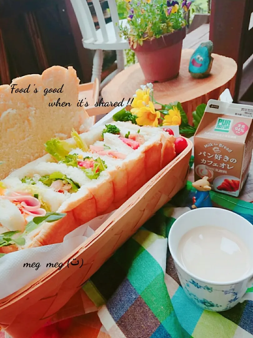 shakuyaku33443344さんの料理 サンドイッチ🌱|meg*ˊᵕˋ*megさん