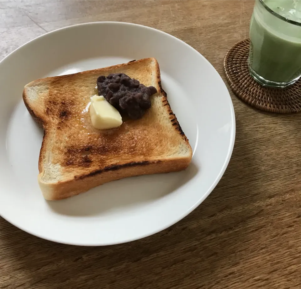 抹茶ラテと餡バター|ボンジュール！さん