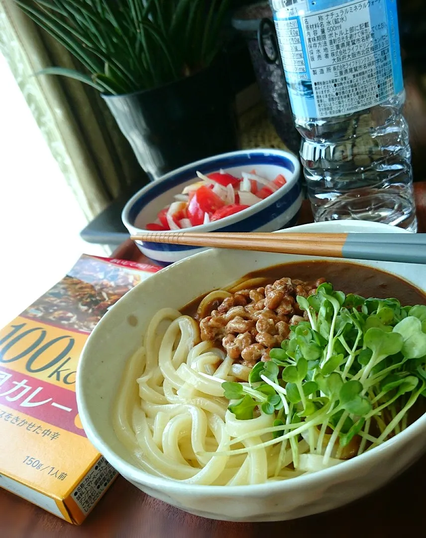 ぶっかけ納豆ｶﾚｰうどん|まりおさん