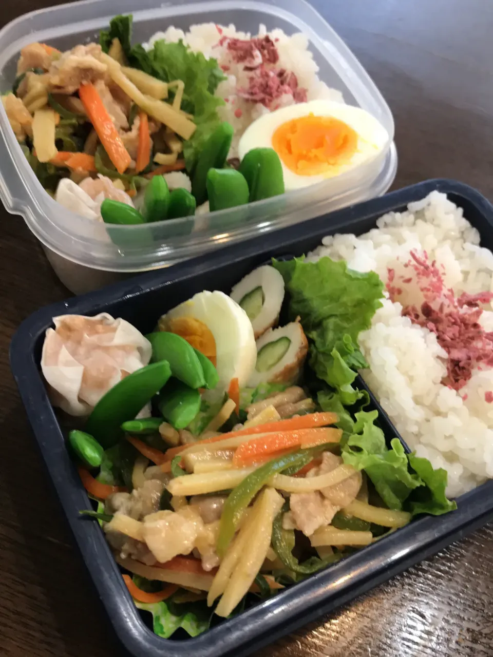 Snapdishの料理写真:2020.5.21 中学&小学生男子のお弁当🍱|かおたまさん