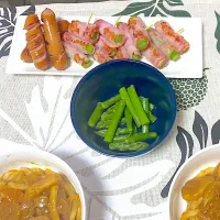 アスパラベーコン  カレーうどん|まぁーかさん