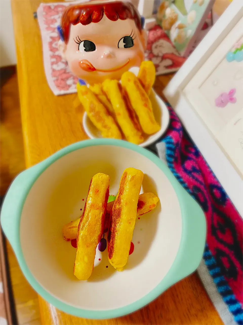 手掴み食べシリーズ♡鮭とじゃがいものもちもちスティック。|ぽき。さん